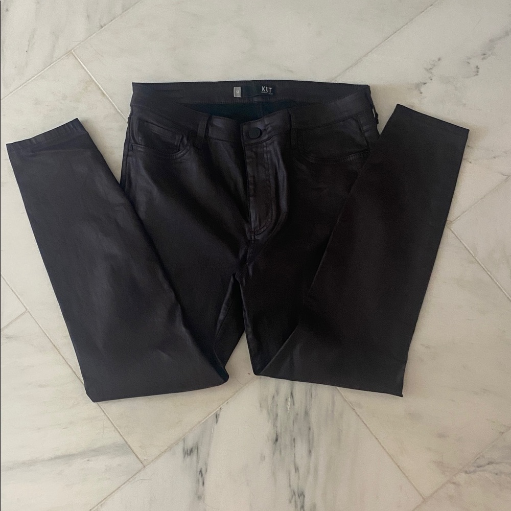 Kut from the Kloth Faux Leather Ankle Skinny Jeans